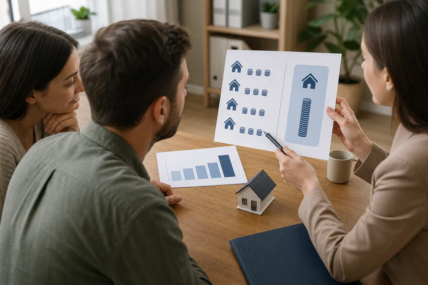 Comparación de cuotas y coste total al refinanciar deudas