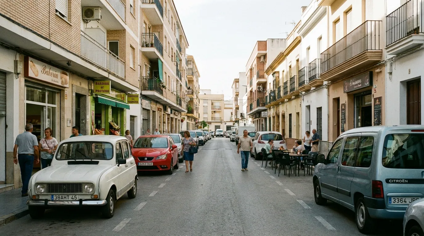 Calles y viviendas del entorno urbano cotidiano de Puente Genil.